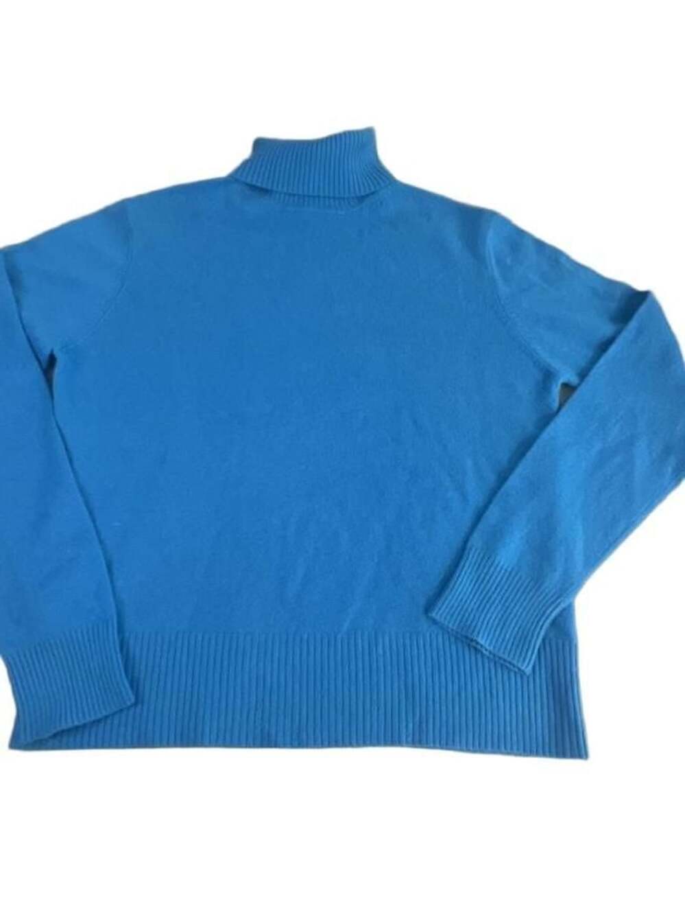 Lord & Taylor Turtleneck Sweater Size L Blue Cashmere